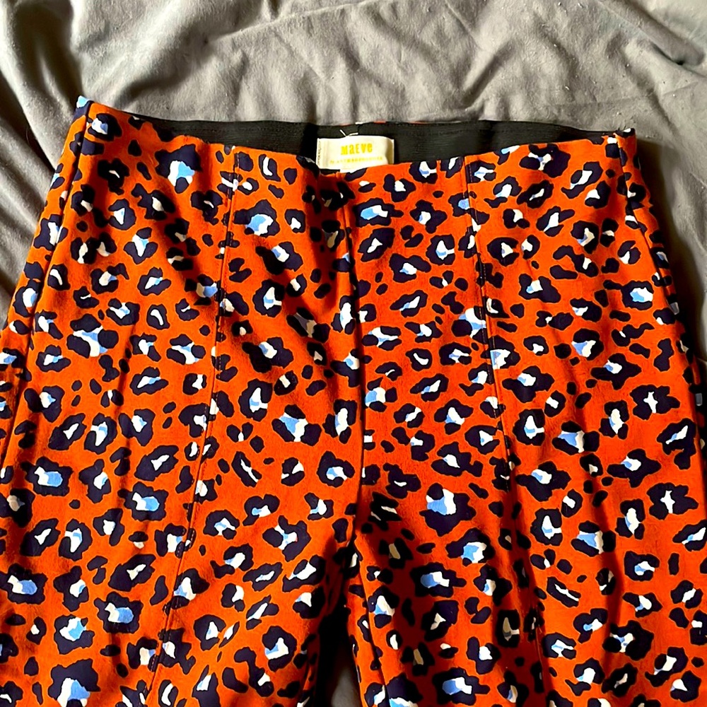 Cheetah anthro flare pants